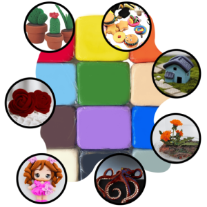 Creobiz Air Dry Clay Economic Pack Multi-Color Set with Free Clay Hardener and Softener