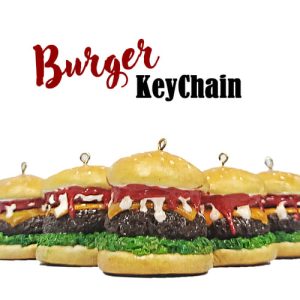 Burger Keychain on Bag – Cute Handmade Clay Accessory