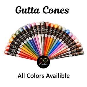 Creobiz Matte Gutta Cone Set for Fabric Painting Outlines