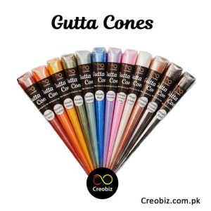 Metallic Gutta Cone Set of 12 Assorted Colors for Fabric Art