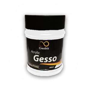 Creobiz colored acrylic gesso primer jars in different colors