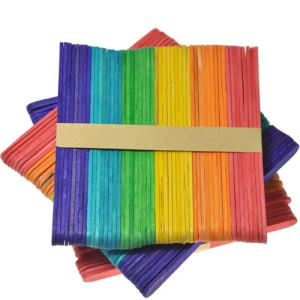 Wooden Craft Sticks – Multicolor DIY Art Material
