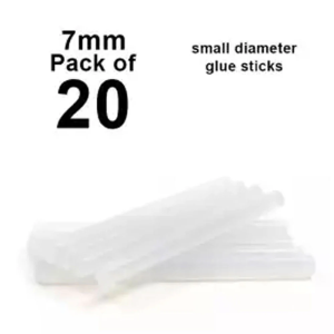 Pack of 20 Hot Glue Gun Sticks 7mm White