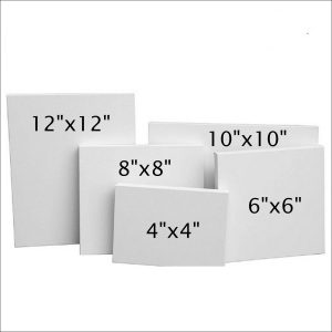 Square Canvas Boards 4x4 to 12x12 Inches – 100% Cotton Stretched & Framed Canvas for Painting