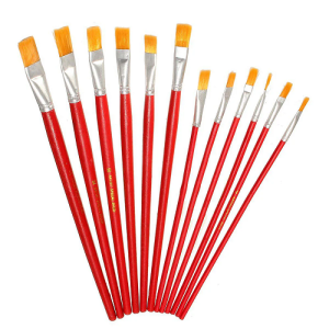 12 Pcs Flat Art Brush Set