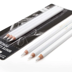 3 Pcs White Charcoal Pencils Set Medium Art Drawing & Sketching Pencils for Dark Paper 1