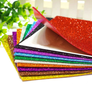 A3 Size Glitter Foamic Sheet Sticker Pack of 10 Multicolour Glitter Foam Sheets (1 Free with 9)